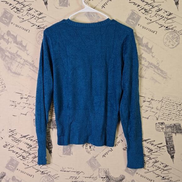 Columbia turquoise women's V-neck sweater size small - Picture 5 of 6